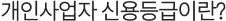 개인사업자 신용등급이란?