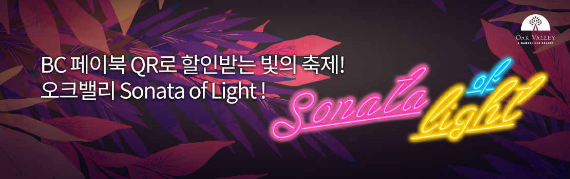 BC 페이북 QR로 할인받는 빛의 축제! 오크밸리 Sonata of Light !