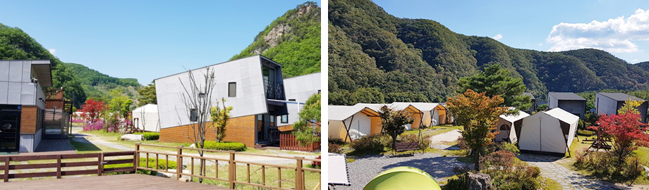 홍천 휴토피아 글램핑장 전경